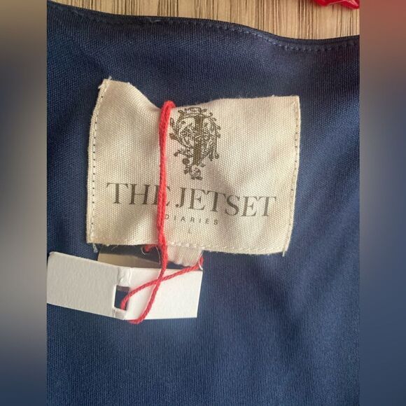 The Jetset Diaries Novella Cap-Sleeve Ruched Maxi Dress Sz  L  Cobalt Blue NEW - Picture 16 of 16